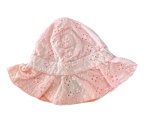 Swiss Embroidered Hat / Salmon
