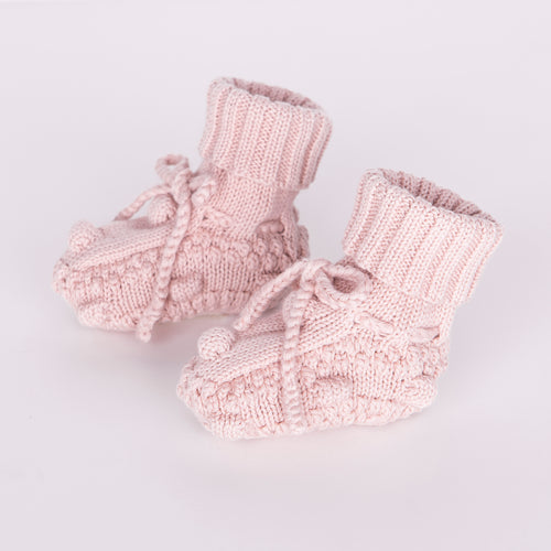 Knitted Booties / Rose