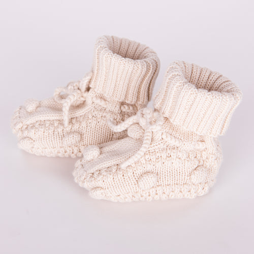 Knitted Booties / Ivory