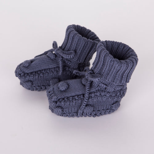 Knitted Booties / Navy