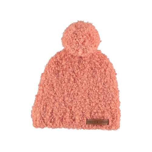 Hat with Pompom, Pink
