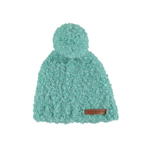 Hat with Pompom, Green