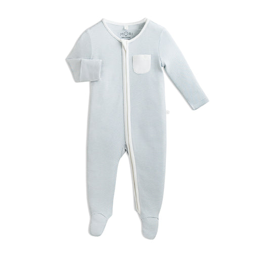 Organic Cotton Baby Clothes - Mori Zip Sleepsuit