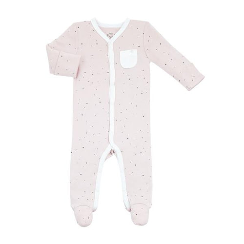 Front Opening Sleepsuit with Snaps - Stardust *New Color*