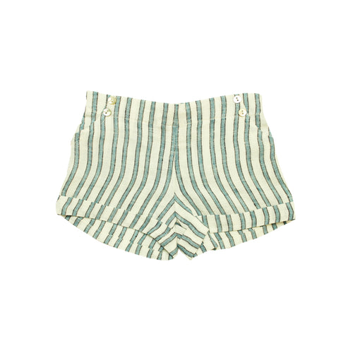 Baby Girls Striped Linen Shorts - La Petite Collection