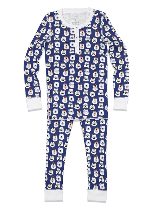 Kids Bearry Holidays Pajamas / Blue